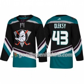 Anaheim Ducks Steve Oleksy 43 Adidas 2018-2019 Alternate Authentic Shirt - Mannen